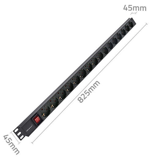 Qoltec Aluminum Pdu Rack 16a 16 X Schuko Vertical 1.8m Translation Qoltec Aluminum Power Distribution Unit Rack 16a 16 X Schuko Vertical 1.8m