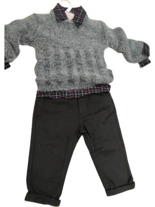 Bebus Kids Kinder-Set mit Hose Winter 3Stück Grey