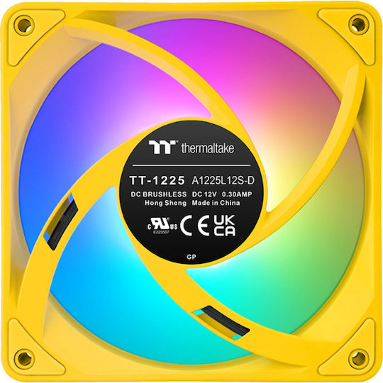 Thermaltake CT120 EX Case Fan with ARGB Lighting and Connection 3-Pin / 4-Pin PWM 3pcs Bumblebee