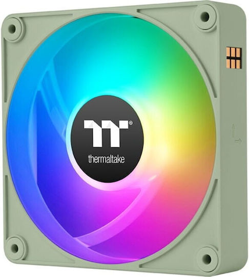 Thermaltake CT140 EX Ventilator Pentru Carcasă (1800rpm / 90,3cfm) cu Iluminare ARGB și Conexiune 4-Pin PWM 3 Bucăți Verde Matcha