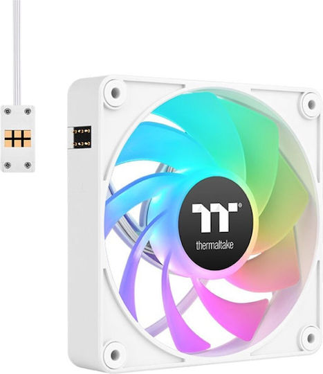 Thermaltake CT140 EX Reverse Blade Case Fan (1800rpm / 94.95cfm) με ARGB Φωτισμό και Σύνδεση 3-Pin / 4-Pin PWM 3τμχ Λευκό