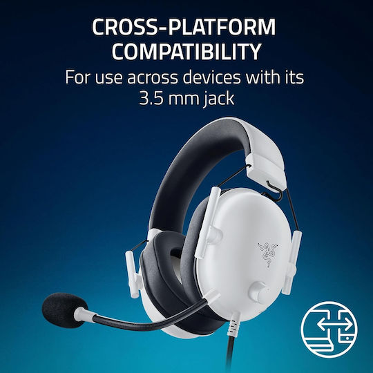 Razer BlackShark V2 X For Playstation Over Ear Gaming Headset with 3.5mm Connectivity White for PC / XBOX / Nintendo Switch / PS4 / PS5 / Nintendo Switch 2