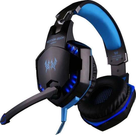 Kotion Each G2000 Over Ear Gaming Headset με σύνδεση 3.5mm / USB Μπλε