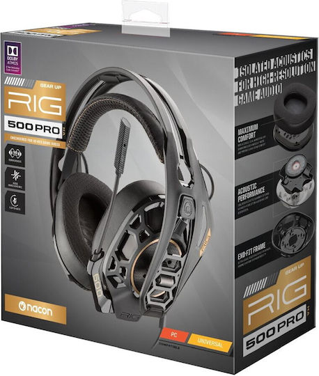Plantronics RIG 500 PRO Esports Over Ear Gaming Headset με σύνδεση 3.5mm Γκρι
