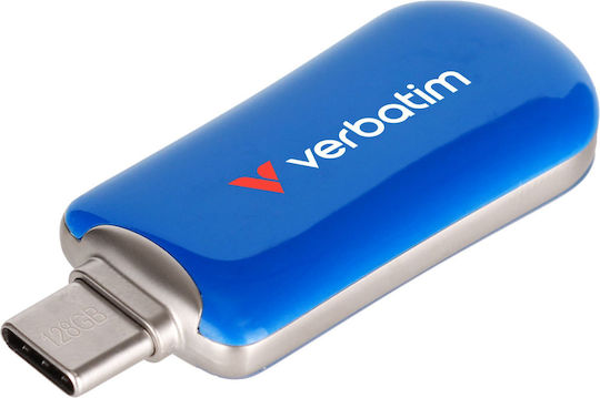 Verbatim 128GB USB 2.0 Stick με σύνδεση USB-C Μπλε