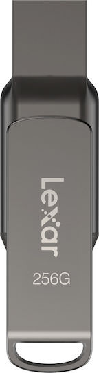 Lexar Jumpdrive 256GB USB 2.0 Stick με σύνδεση USB-C & USB-A Γκρι