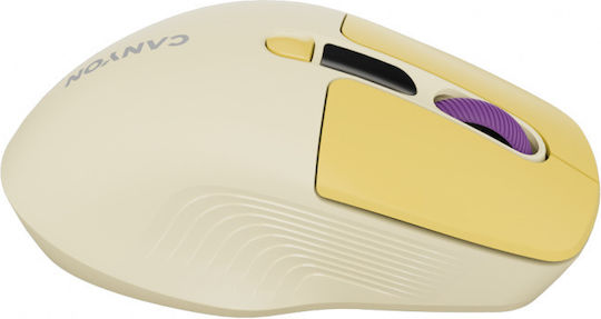 Canyon MW-26 LCD Silent Dual Mode Wireless Mouse Galben