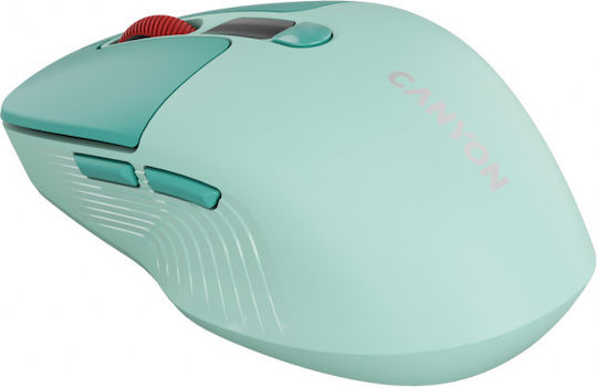Canyon MW-26 LCD Silent Dual Mode Ασύρματο Ποντίκι Πράσινο