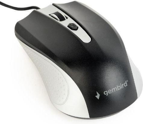 Gembird MUS-4B-01 Ενσύρματο Ποντίκι Ασημί