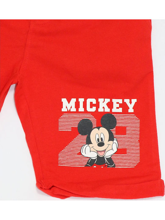 Disney Mickey Mouse Παιδική Βερμούδα Αγόρια Fkc39271 Red Κόκκινο