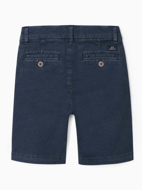 Zippy Boys Blue Bermuda Shorts with Slant Pockets