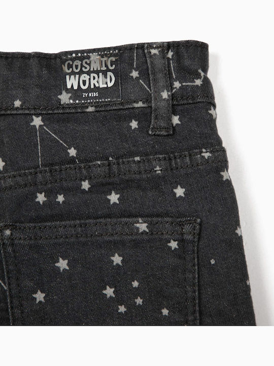 Zippy Denim Shorts Stars Gray 3y-14y Dark Gray