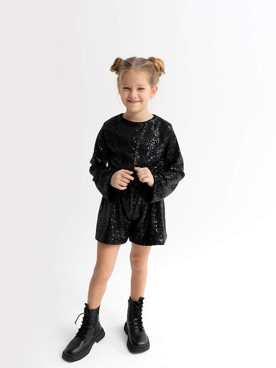 Alice Kids' Fabric Jumpsuit Shorts/Bermudas Black