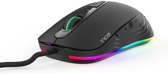 Inca IMG-348 RGB Gaming Gaming Maus 3200 DPI Schwarz