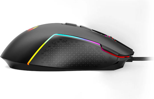 Redragon M613 RGB Trident Lite Gaming Ποντίκι 8000 DPI Μαύρο