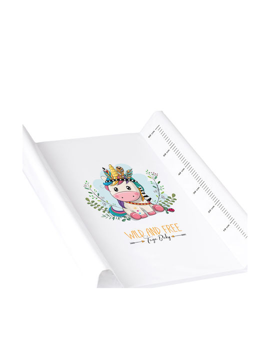 Tega Baby Hard Changing Pad Unicorn Alb pentru pat 50x70cm
