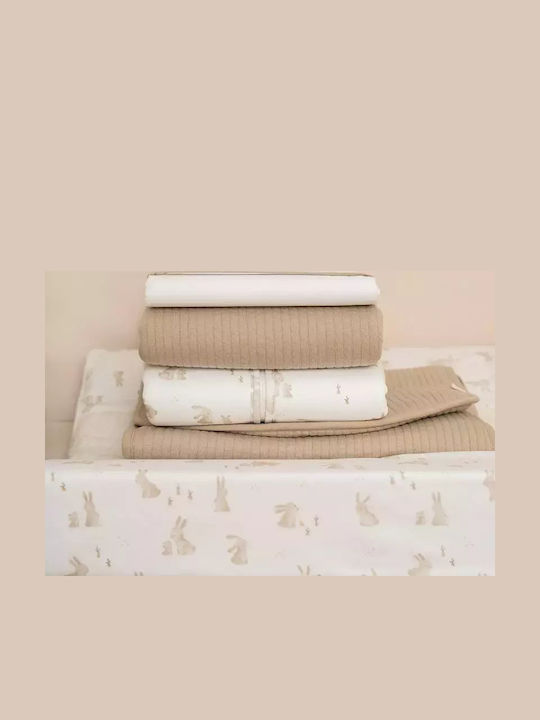 Little Dutch Αλλαξιέρα Ταξιδίου Pure από Ύφασμα Beige 70x36cm