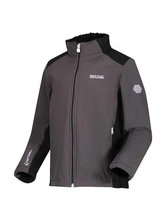 Regatta Kinder Sportjacke Kurz mit Futter & Kapuze Gray