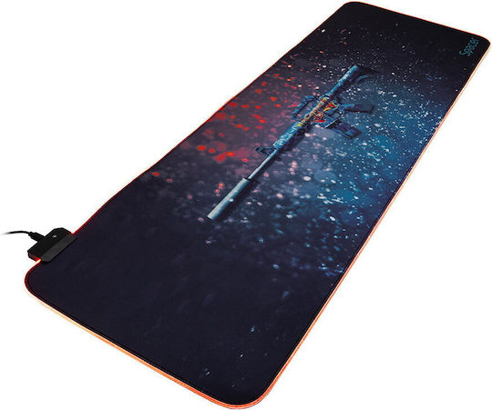 Mouse Pad Spacer Sp-pad-game-rgb-pict Gaming Cauciuc Material Textil 900 X 300 X 3 Mm Negru