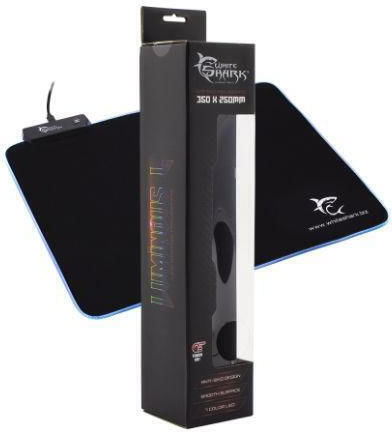 Mouse Pad White Shark Gmp-2101 Black-knight 400x300 Mm Black