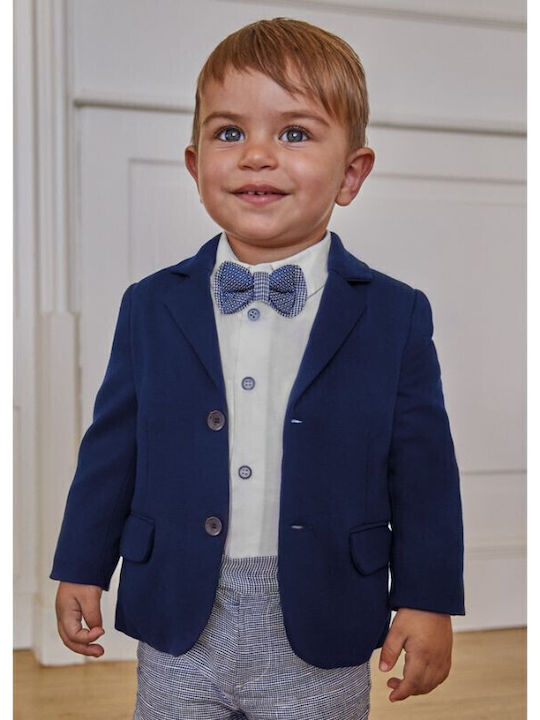 Abel & Lula Kids' Blazer Short with Hood Blue