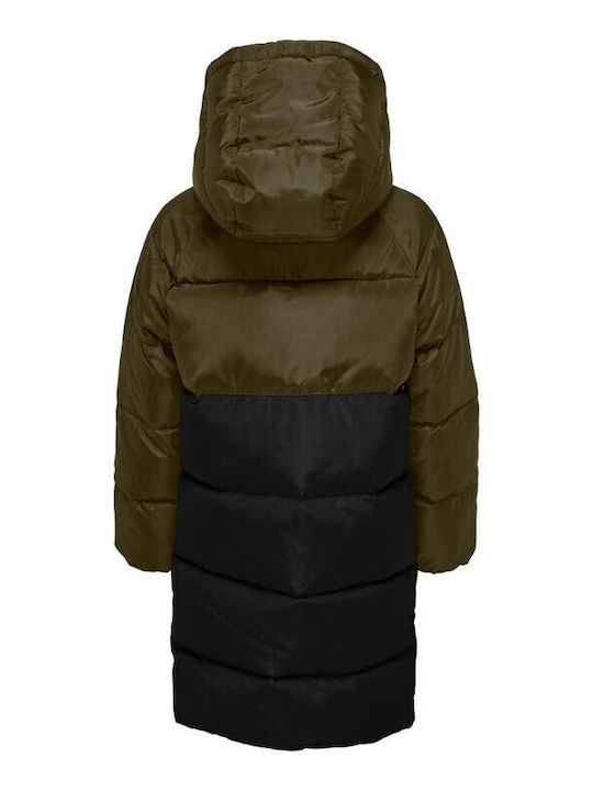 Kids Only Kinder Parka Lang mit Kapuze Haki