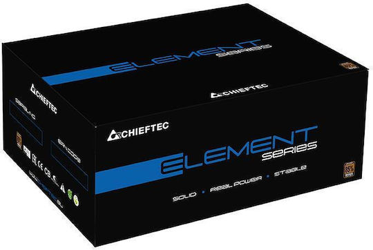 Chieftec 500W Schwarz Computer-Netzteil Voll verkabelt 80 Plus Bronze (ELP-500S)
