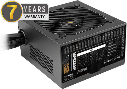 Mars Gaming 850W Black Power Supply Full Wired 80 Plus Bronze