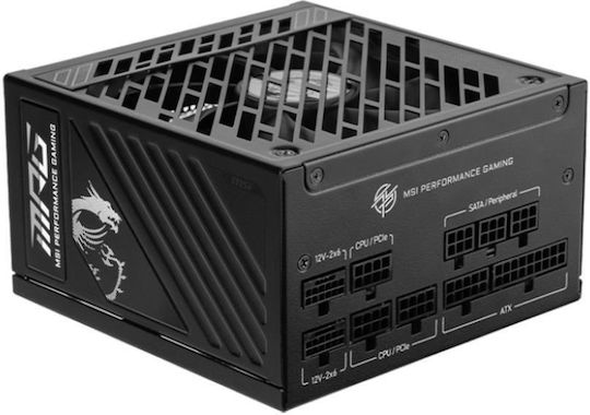 MSI MPG A1250GS PCIE5 1250W Μαύρο Τροφοδοτικό Υπολογιστή Full Modular 80 Plus Gold