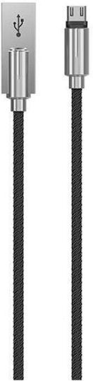 Devia Storm Плетена USB 2.0 до микро USB кабел Черен 1м (BRA010040) 1бр