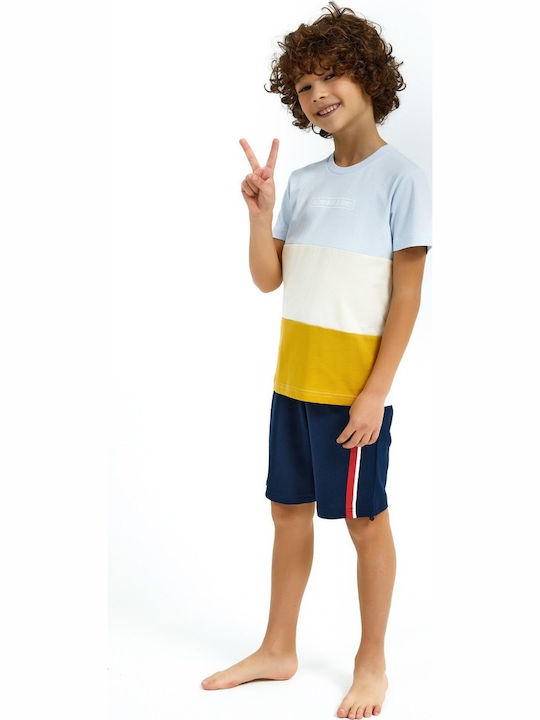 Kinder-Nachtwäsche Arnetta All You Need Is Family Junge Baumwoll Sommer Weiß