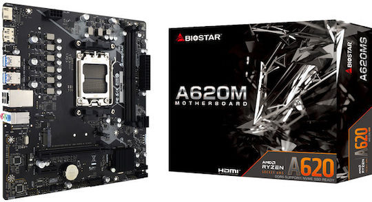 Biostar A620MS Motherboard Micro ATX With AMD AM5 Socket