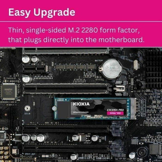 Kioxia Exceria Pro SSD 2TB τύπου M.2 με σύνδεση PCI Express 4.0 (PS5 Compatible) LSE10Z002TG8