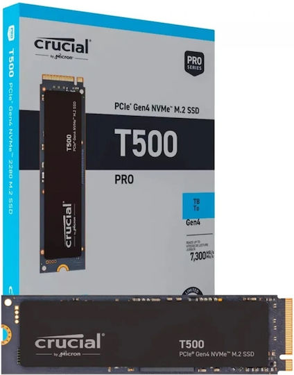 Crucial T500 SSD 4TB τύπου M.2 με σύνδεση PCI Express 4.0 (PS5 Compatible) CT4000T500SSD3