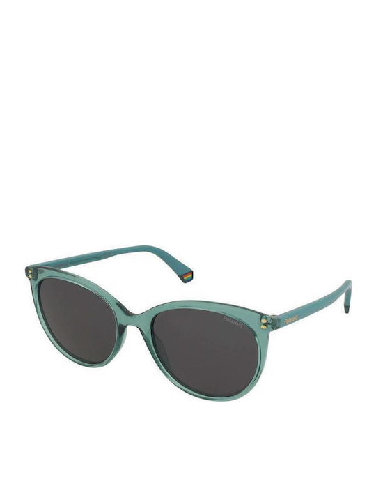 Polaroid Women's Sunglasses with Green Plastic Frame and Gray Lens PLD6231/S 1ED/M9
