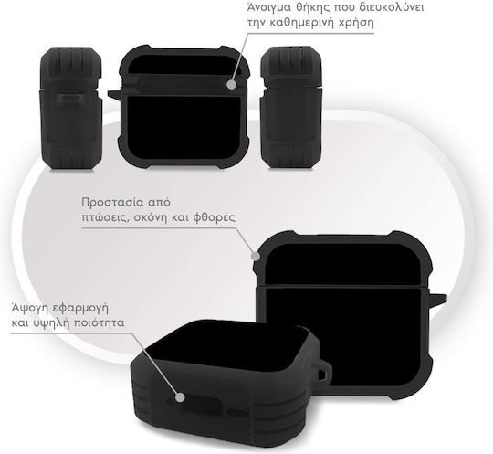 Sonique Colorbloc Series Case Silicone in Black color for Apple AirPods 4