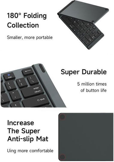 Devia Lingo Wireless Bluetooth Keyboard Only for Tablet International English Gray