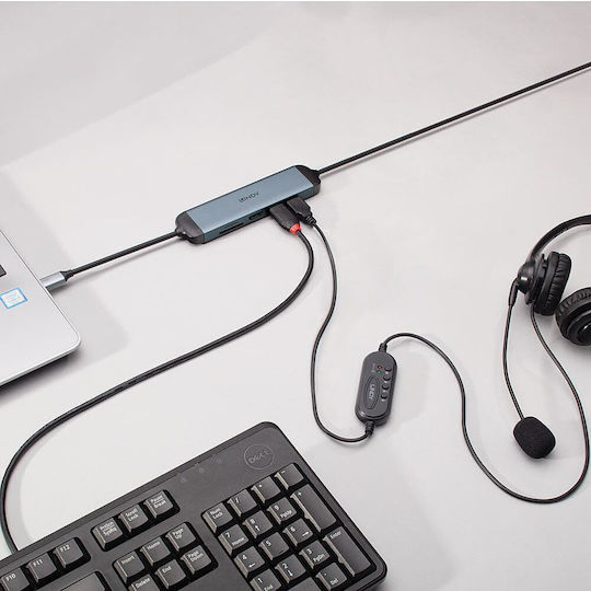 Lindy USB-C Докинг станция с HDMI 4K PD Сребрист (43326)