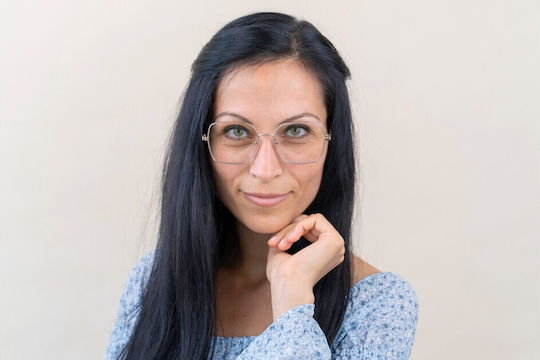 Lentiamo Leonie Γυναικεία Μεταλλικά Γυαλιά Προστασίας Οθόνης Πεταλούδα Light Gold