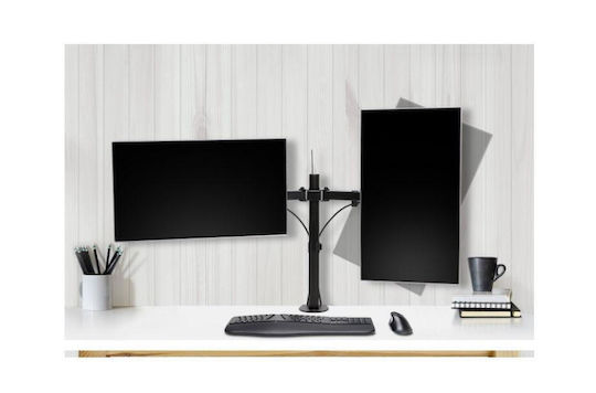 Kensington SmartFit Ergo Stand Desk Mounted for 2 Monitors up to 32" with Arm