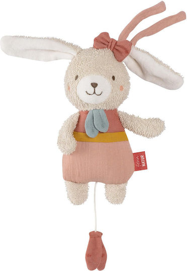 Fehn Mini Music Box Rabbit Fehnnatur Plush Toy & Sleep Aid Organic Cotton Soothing Melody "mozart's Lullaby" Baby Toy On--go & Home Babies & Toddlers