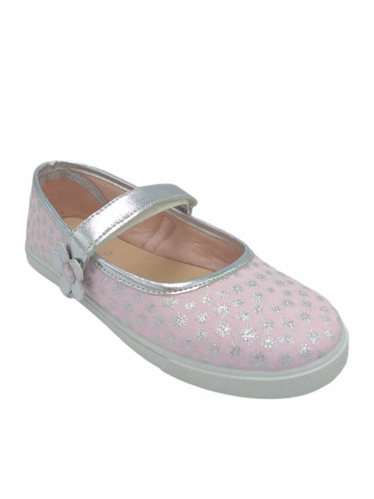 Ani Παιδικές Μπαλαρίνες mit Bügel- und Schleifenverschluss Stoff Rosa