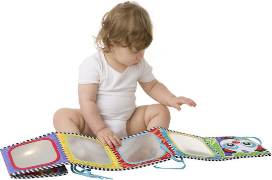 Playgro Carte de Activități Convertible Tummy Time Mirror and Book din Țesătură cu muzică pentru 0++ Luni