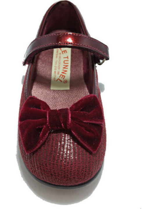 Oscal Balerini copii cu închidere Hoop & Loop din piele sintetică Burgundy Oscal Balerini copii cu închidere Hoop & Loop din piele sintetică Burgundy