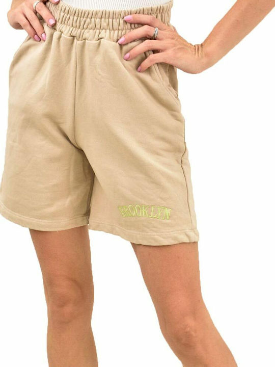 Damen Sportliche Bermuda Beige