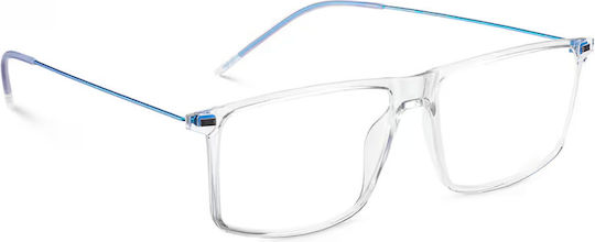Lool Caplet Transparent Men's Acetate Prescription Eyeglass Frame CLBL