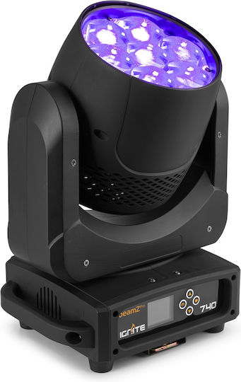 Ignite740 Beamzpro Κινούμενη Κεφαλή Wash 7x40w Rgbw Zoom 3°-45°