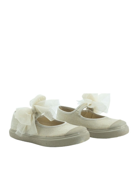 Vulladi Kids Ballerinas with Hoop & Loop Closure Gray