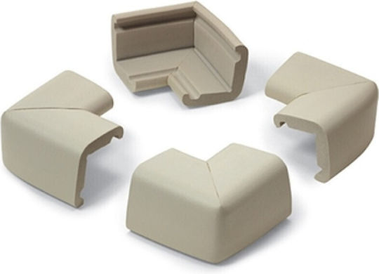 Prince Lionheart Protection Corner with Sticker made of Plastic in Beige Color 4pcs C