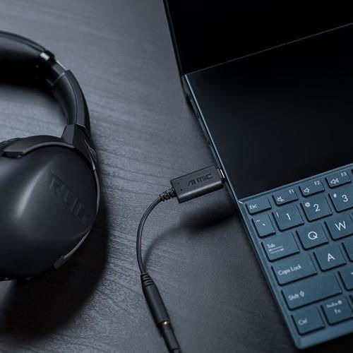 Asus AI Noise Canceling Mic Adapter За Връзка USB-C Към 3,5 Мм Черен (90YH02L1-B2UA00)